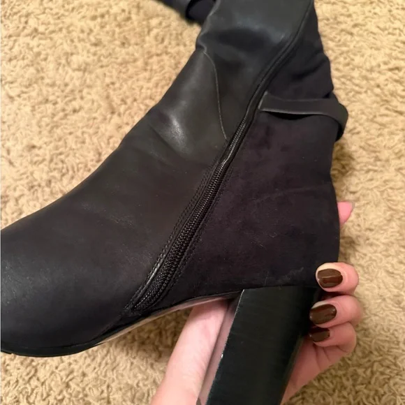 Isola Black Knee-High Boots size 10 - Picture 4 of 5